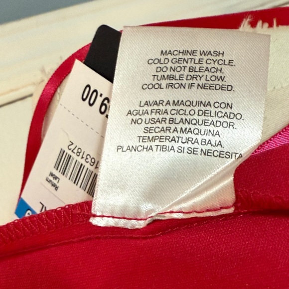 Macy's Vibrant Red Scalloped Mini Dress - Picture 10 of 11